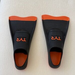 TYR Kids Black and Orange Swim Fins